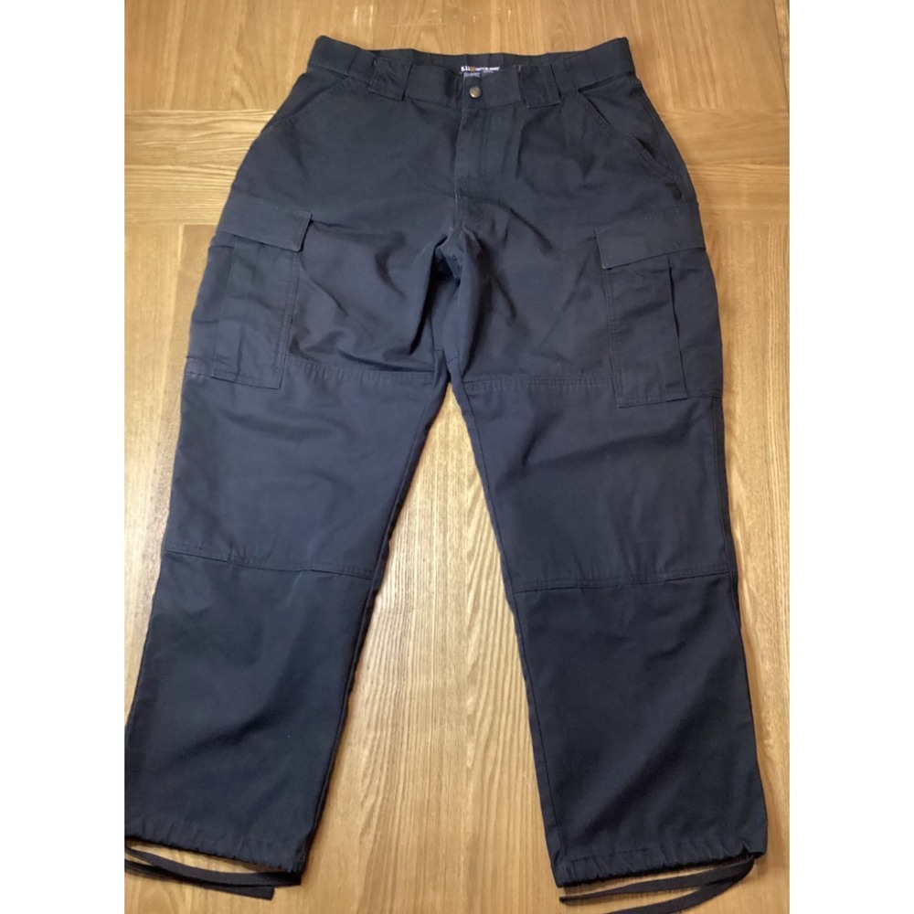 511 Tactical Mens Sz Large Waist (35.5-39) Black RipStop Cargo Pants Style 74003 - Picture 2 of 6